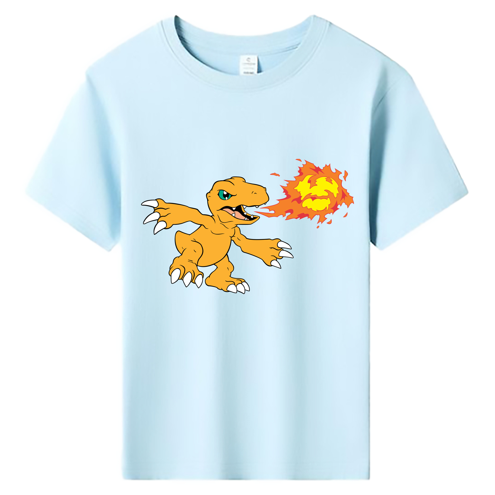（画像用） Digimon デジタルモンスター/デジモン 綿100％キッズTシャツ（フロントプリント）